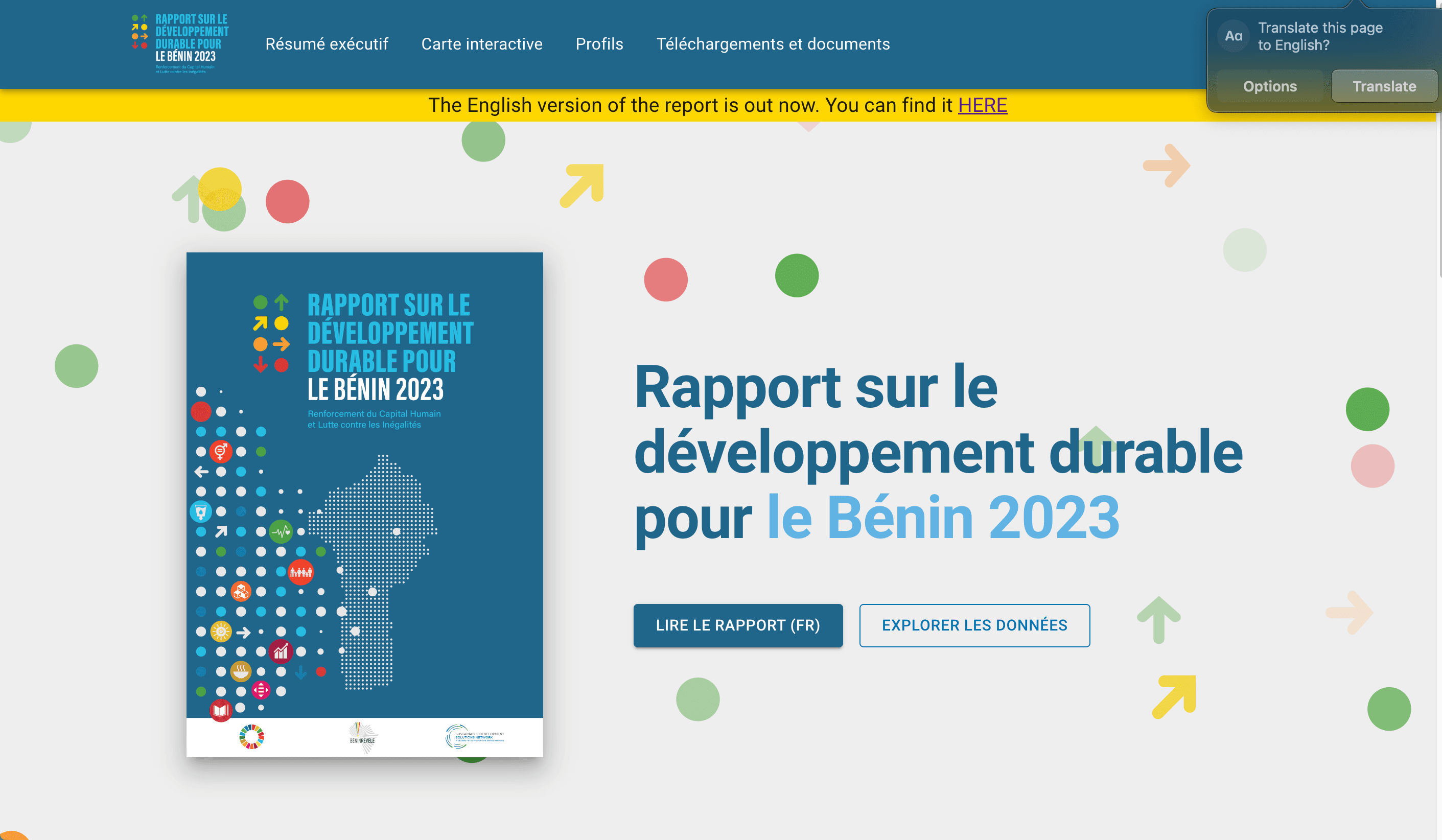 Benin Sustainable Development Report